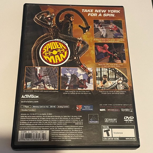 Spiderman 2 PS2 Sony Playstation 2 Complete in Box - Picture 2 of 3